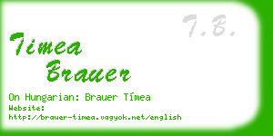 timea brauer business card