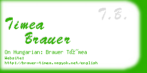 timea brauer business card